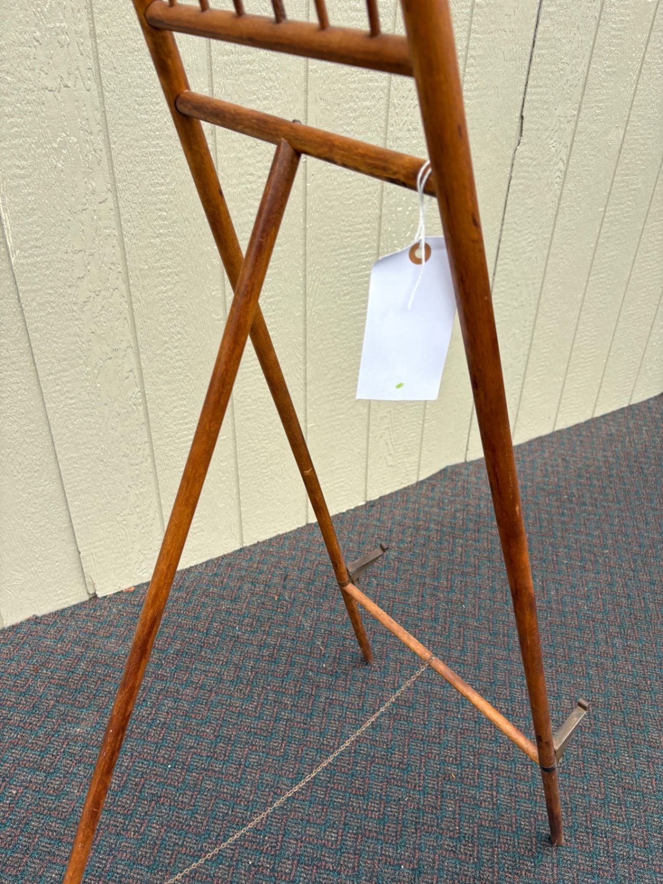 64739 Antique Victorian Wooden Artist Easel with Spindle Design