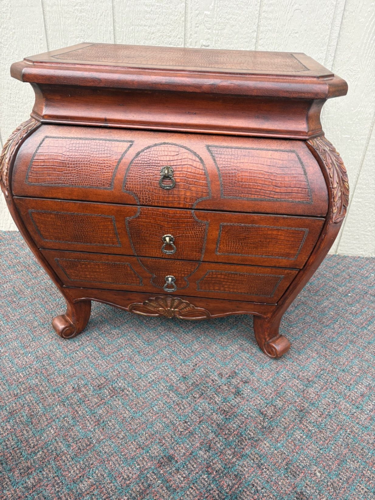 67467 Magnussen Presidential Bombe Chest with Crocodile Embossing