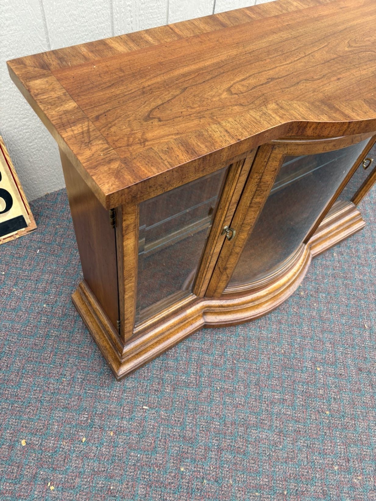 67663 American of Martinsville Serpentine Buffet with Glass Doors