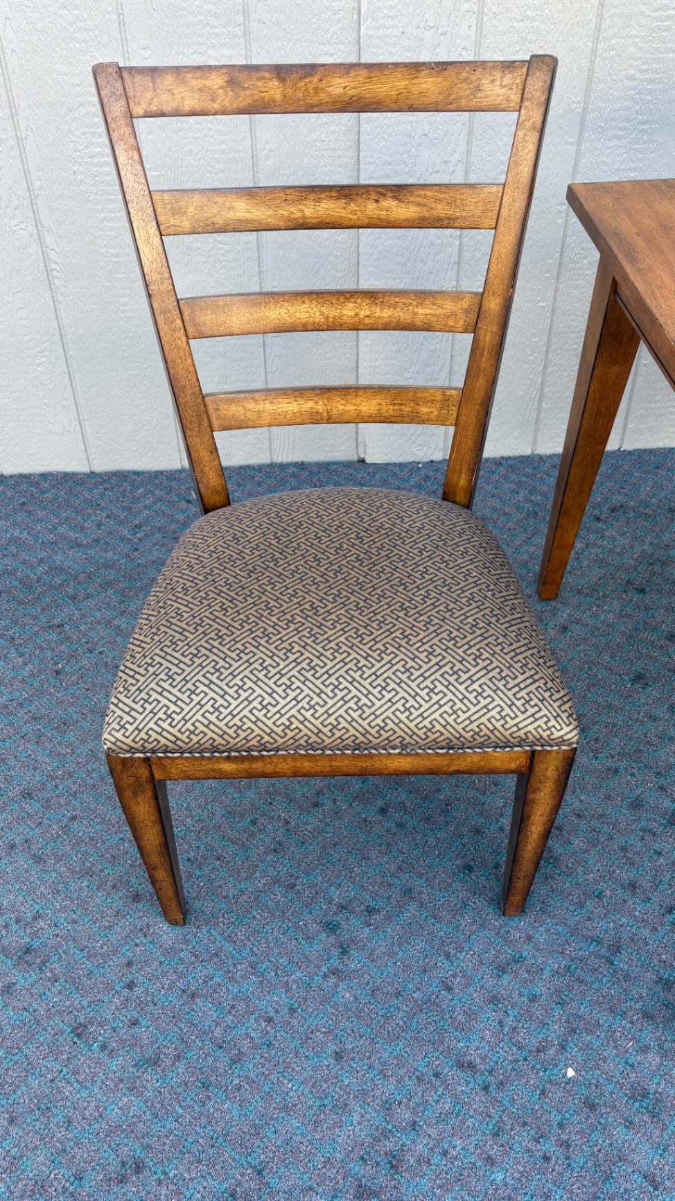 Ethan Allen Dining Table and 4 Chairs Set in Mid-Century Style