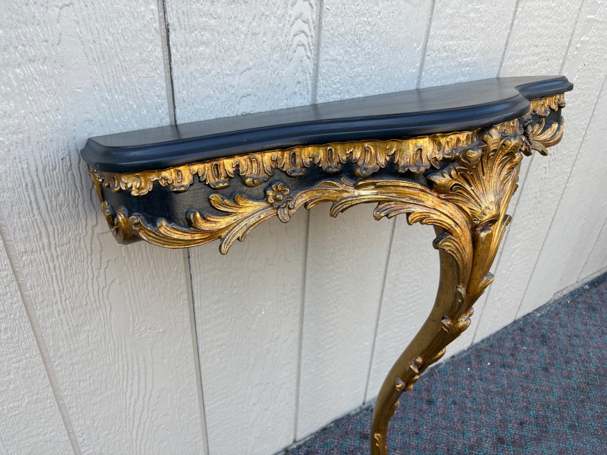 68142 Ornate Baroque Style Wall Console Shelf with Gilt Details