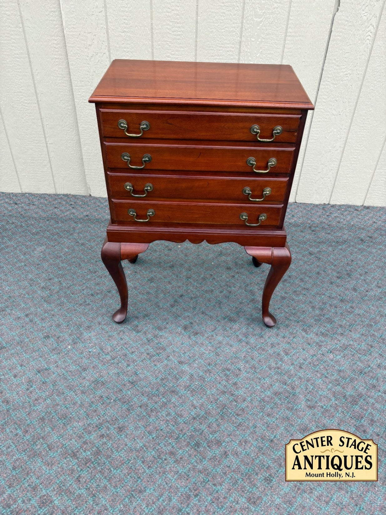 68109 Mahogany Queen Anne Style Silverware Chest with Cabriole Legs