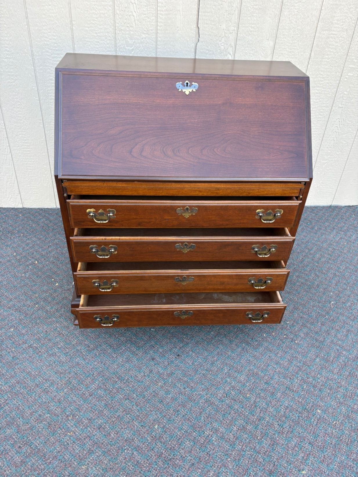 67632 Mahogany Governor Winthrop Style Secretary Desk with Drawers