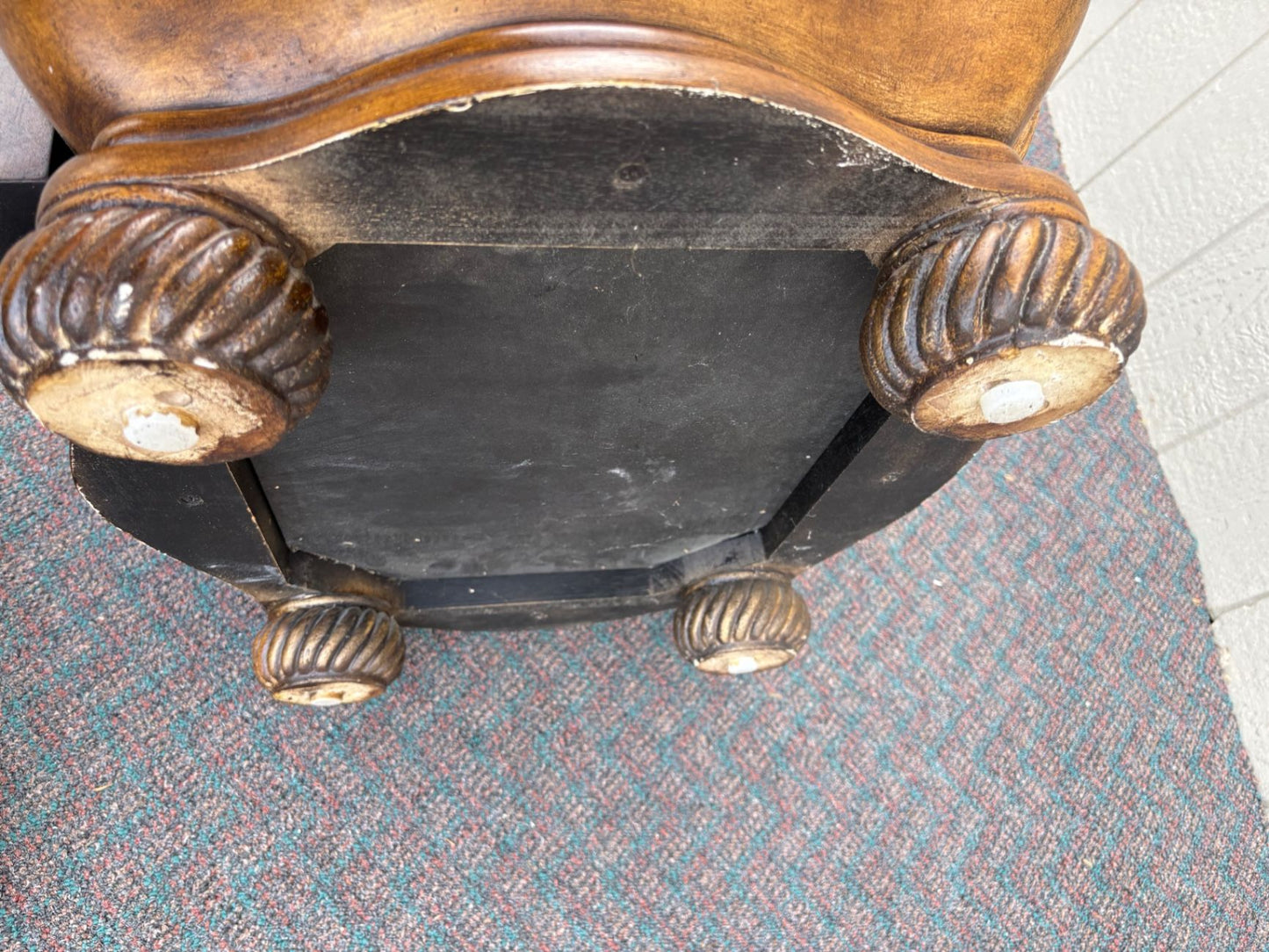 67583 Antique French Provincial Bombe Chest Nightstand