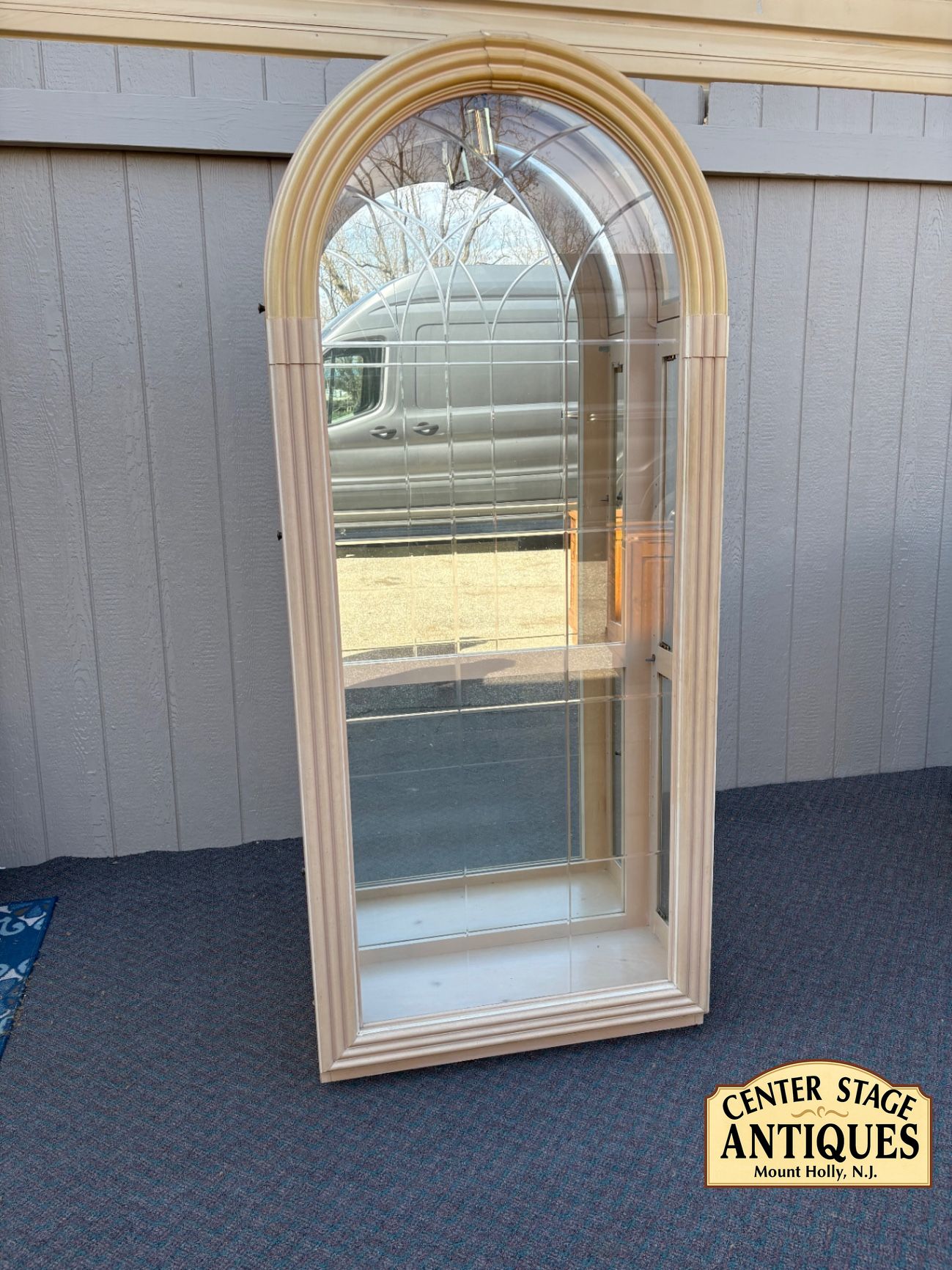 67591  Elegant Pulaski Dome Top Lighted Curio Display Cabinet