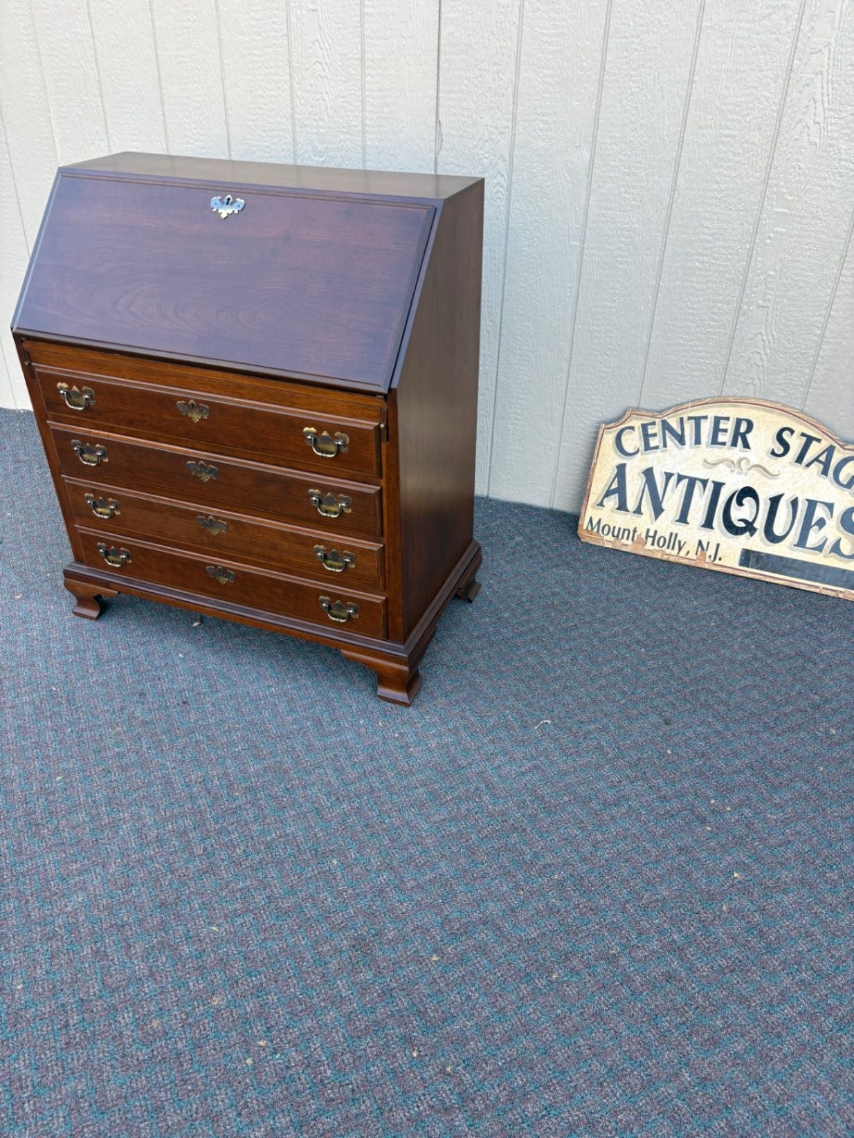 67632 Mahogany Governor Winthrop Style Secretary Desk with Drawers