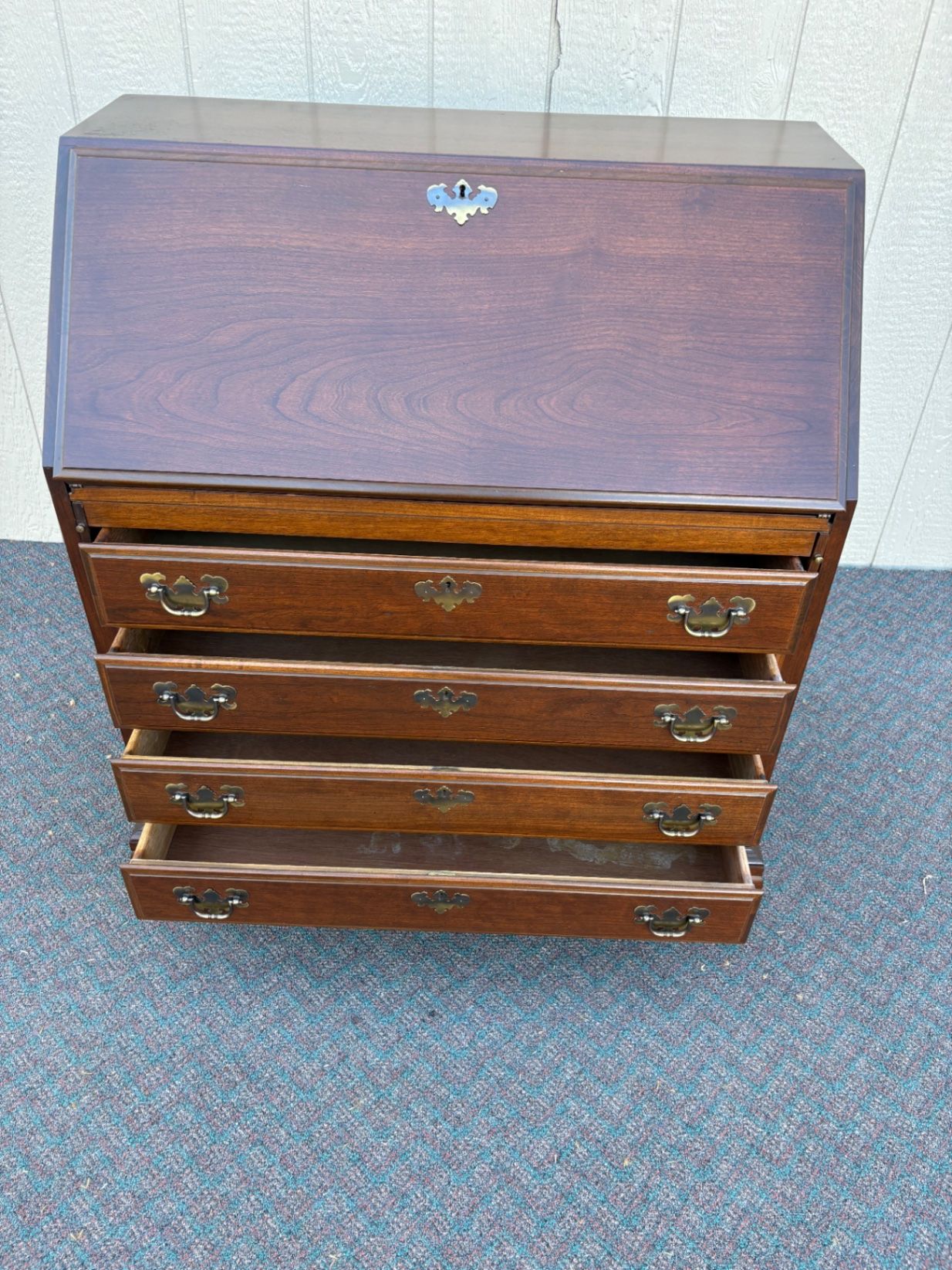 67632 Mahogany Governor Winthrop Style Secretary Desk with Drawers