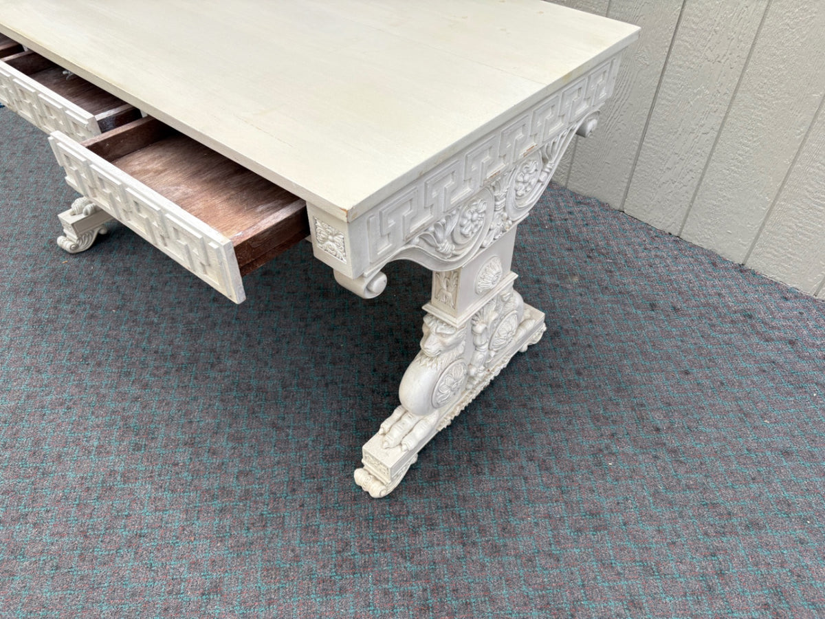 68082  Victorian Gryphon Table with Intricate Carved Details