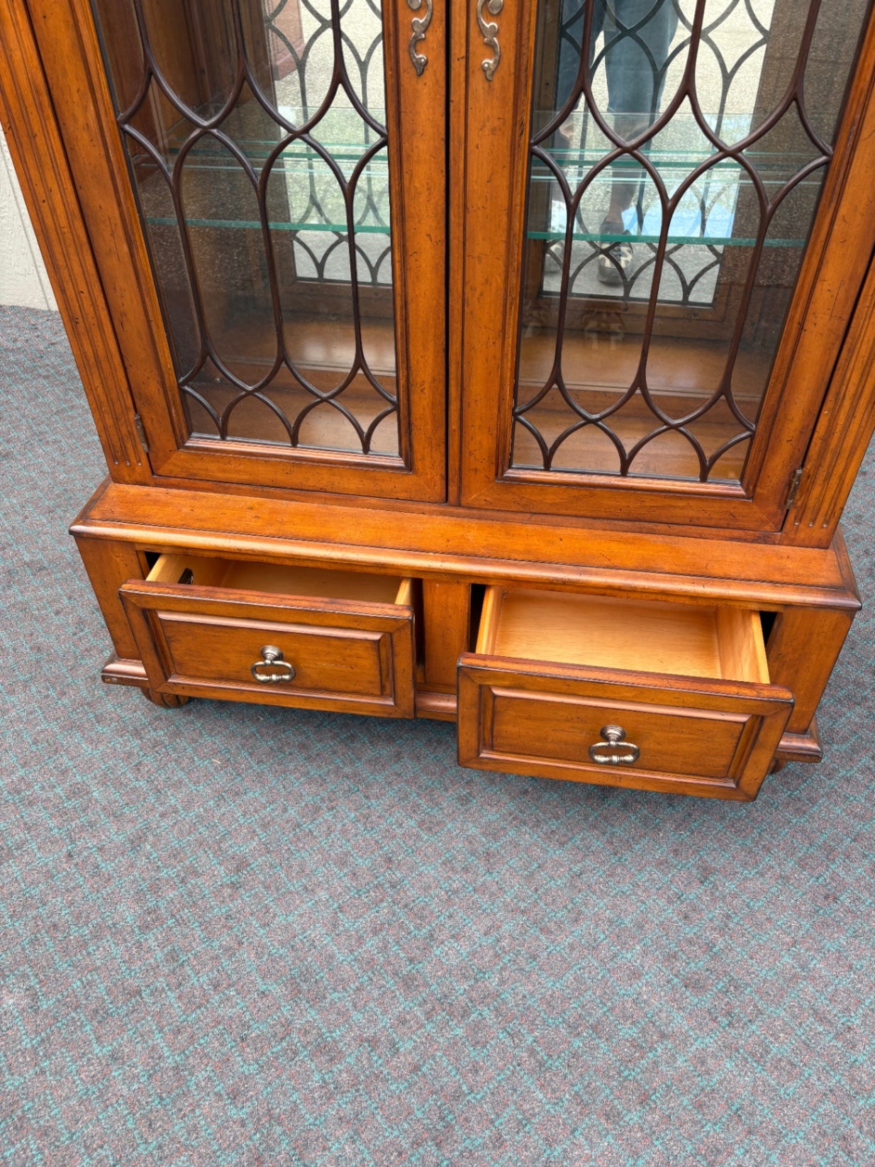 67684 Tommy Bahama Glass-Front Curio Cabinet with Drawers