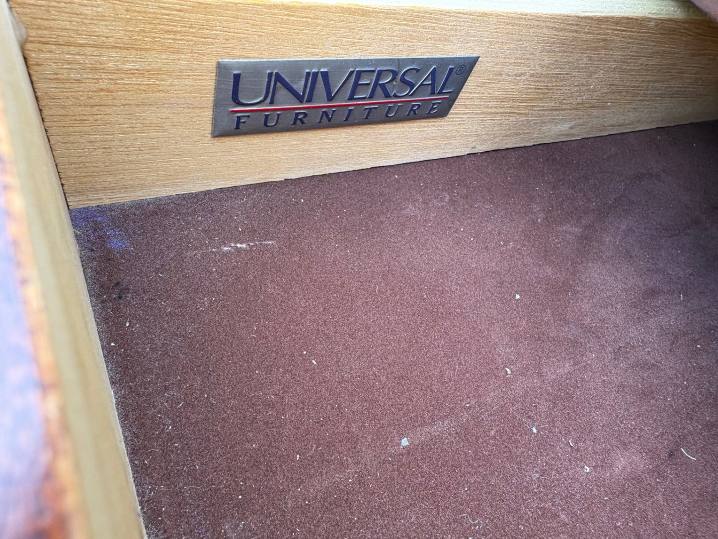 Elegant Universal Marble Top Buffet with Cherry Finish