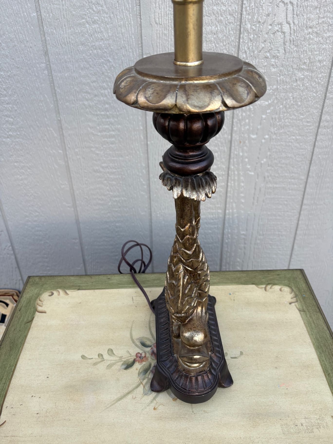 67651 Wildwood Lamps Fish Motif Table Lamp with Brass Accents