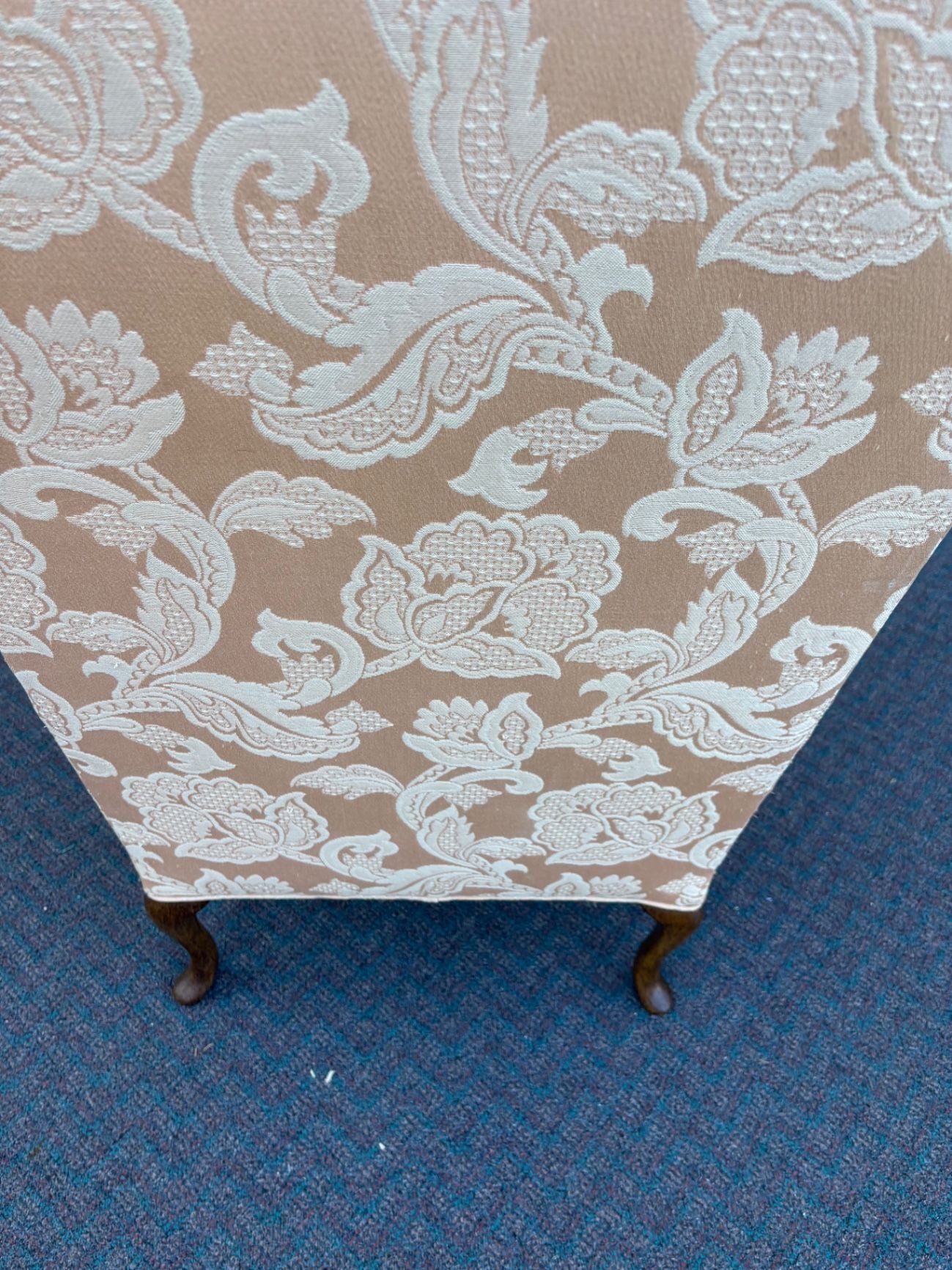 67593  Pair of Sherrill Wing Chairs, Queen Anne Style, Upholstered