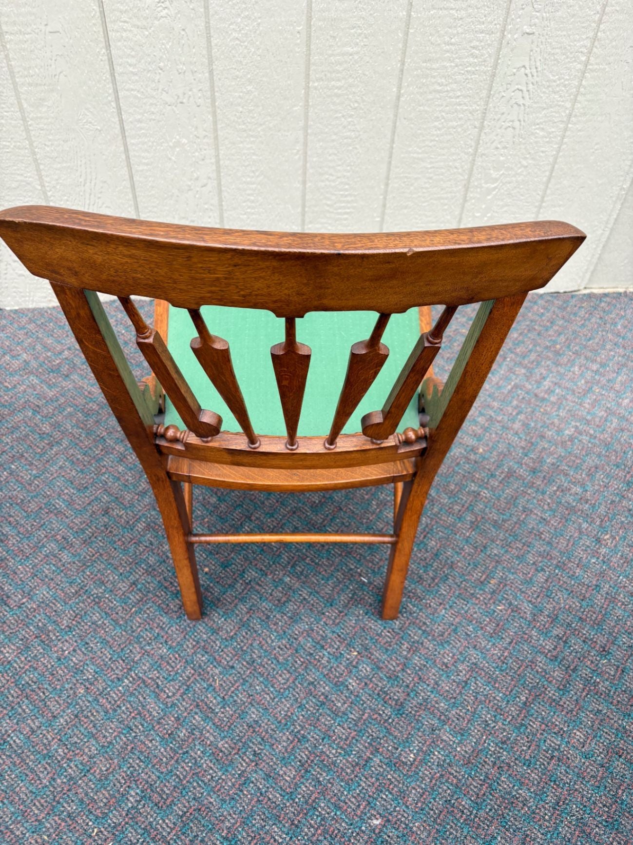 67628 Set of 4 Victorian Oak Dining Chairs with Carved Details