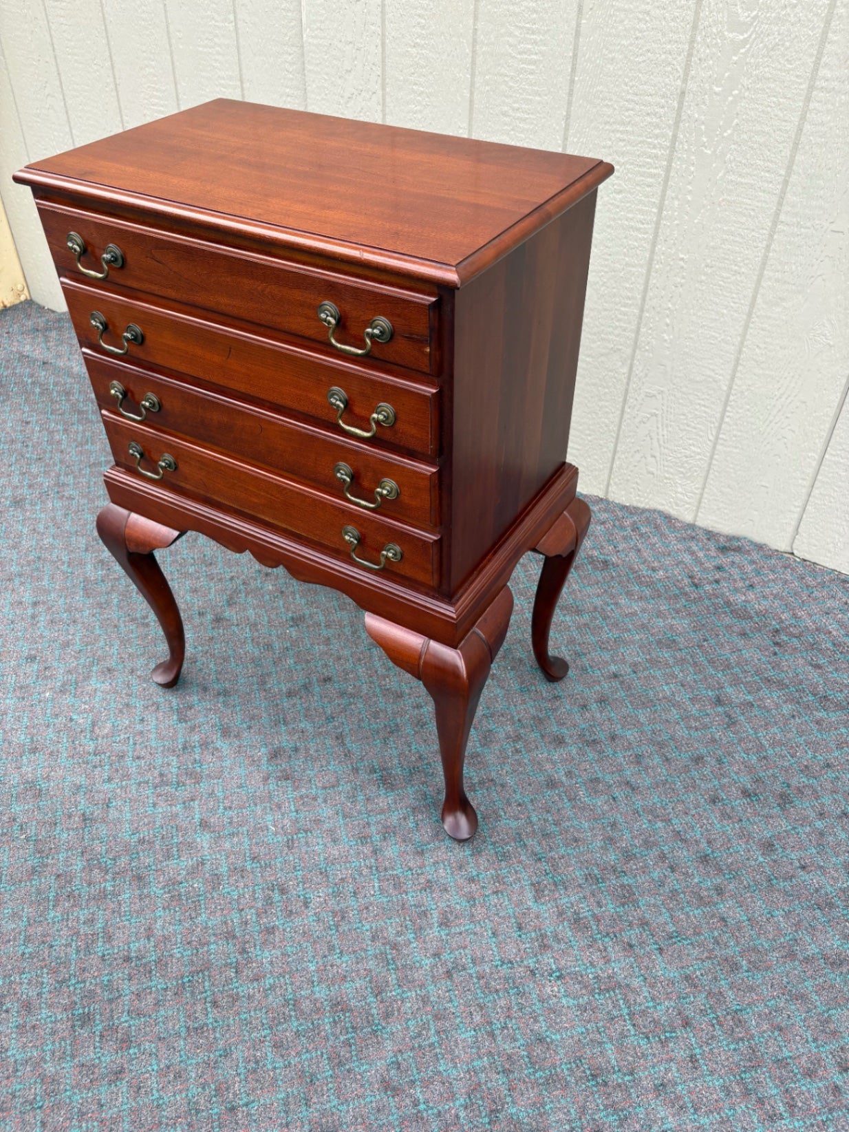 68109 Mahogany Queen Anne Style Silverware Chest with Cabriole Legs