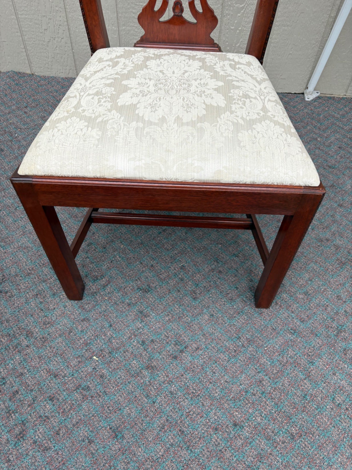 Chippendale Style Mahogany Dining Table with Four Chairs