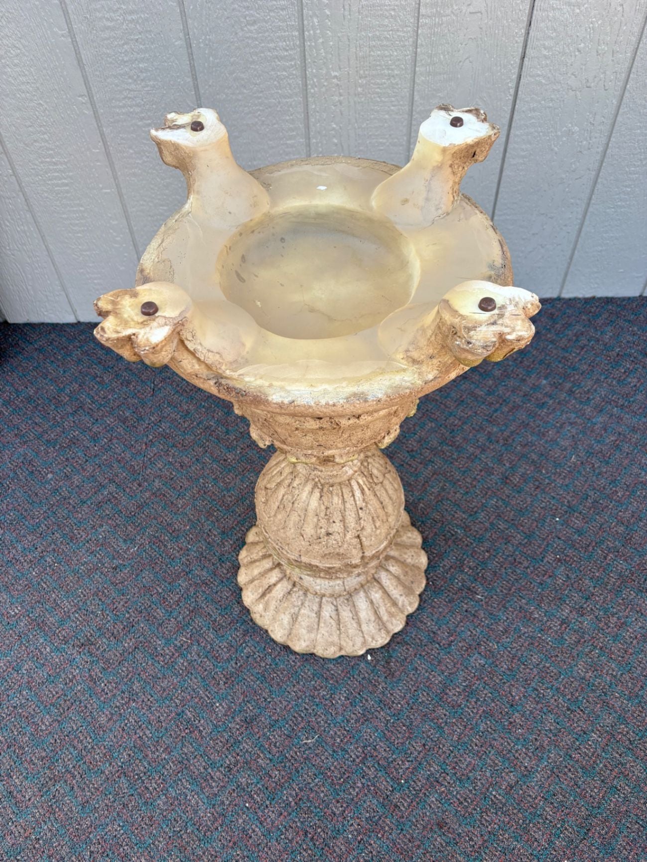 67421  Ornate Resin Pedestal with Claw Feet and Acanthus Details