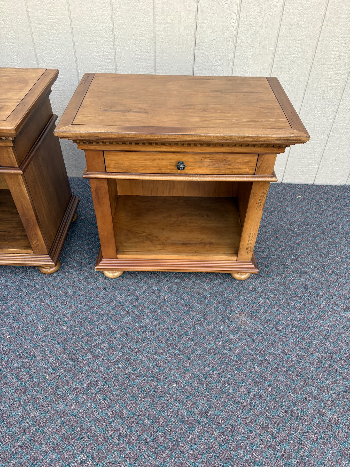 67722 Pair of Triumph Traditional Wood Nightstands with Drawers