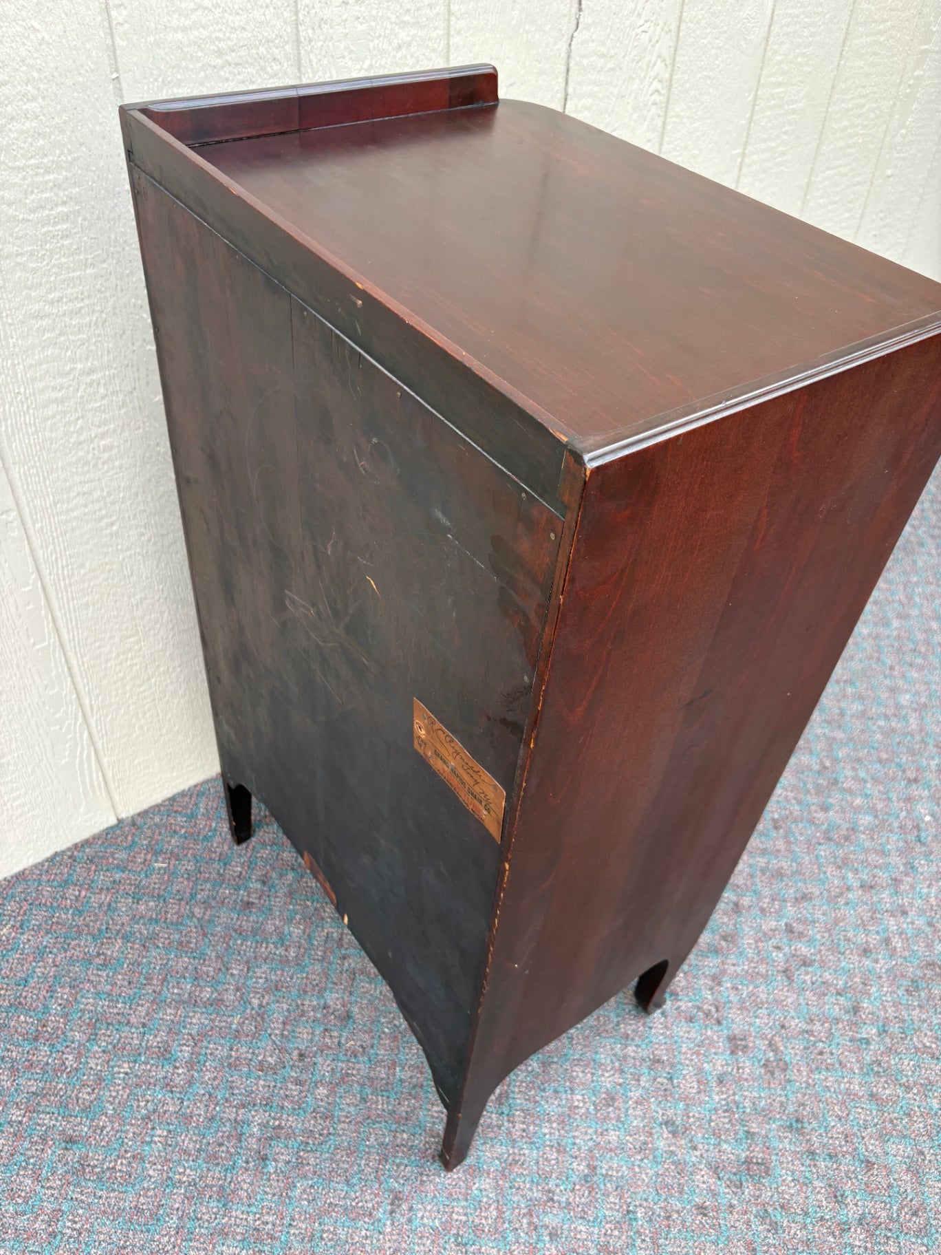 67871 Victorian Mahogany Sheet Music Cabinet with Shelves