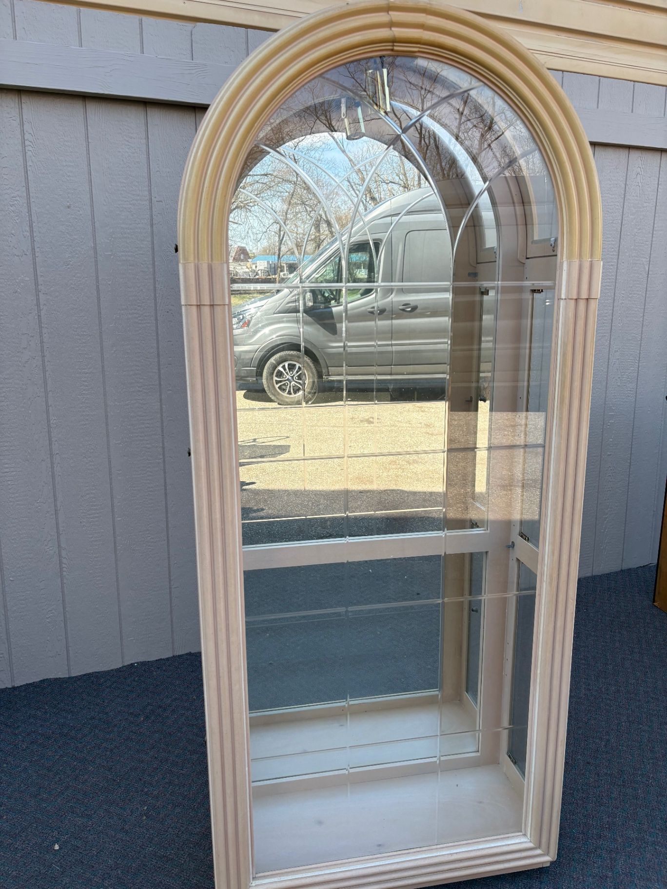 67591  Elegant Pulaski Dome Top Lighted Curio Display Cabinet