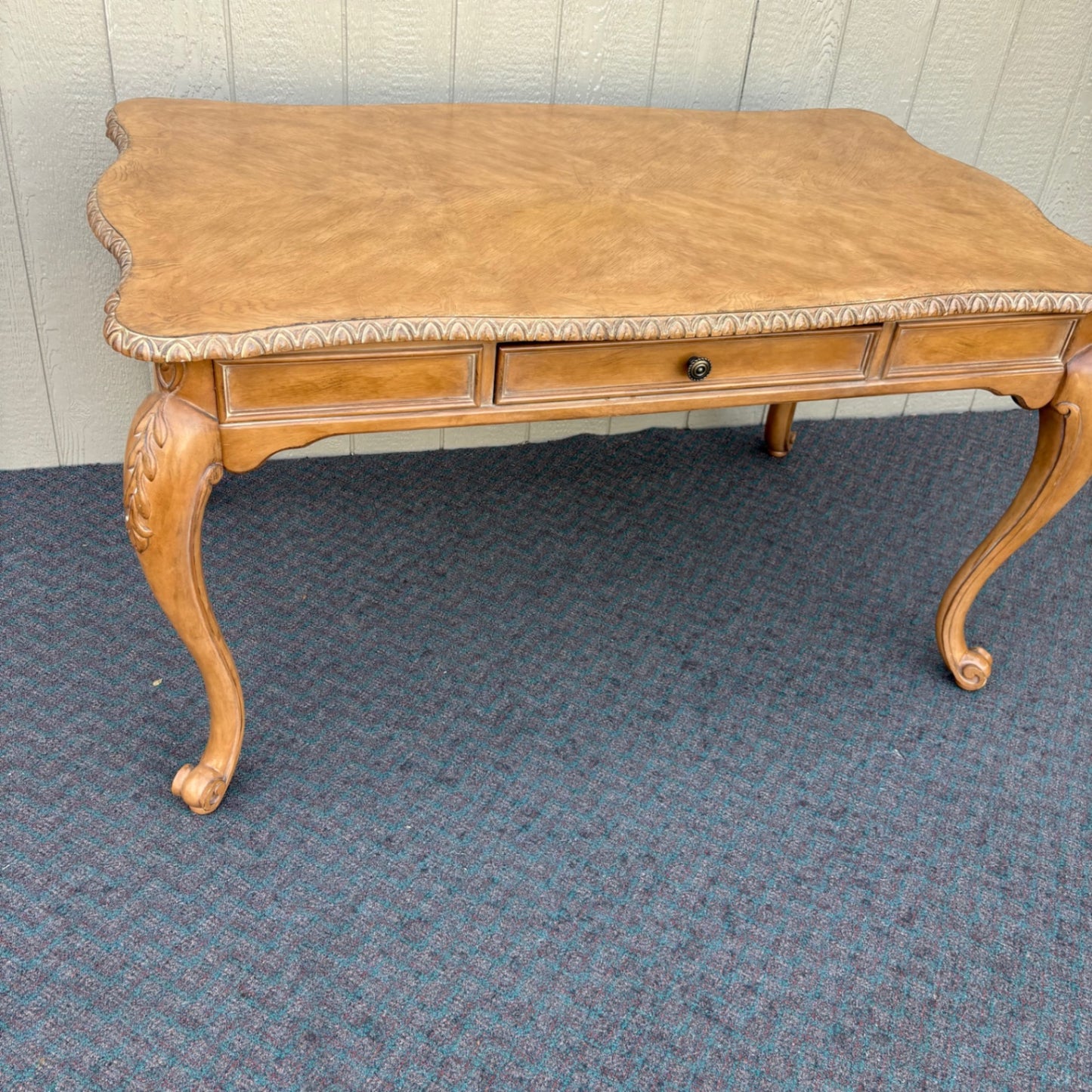 67857 Elegant French Provincial Writing Desk with Carved Details
