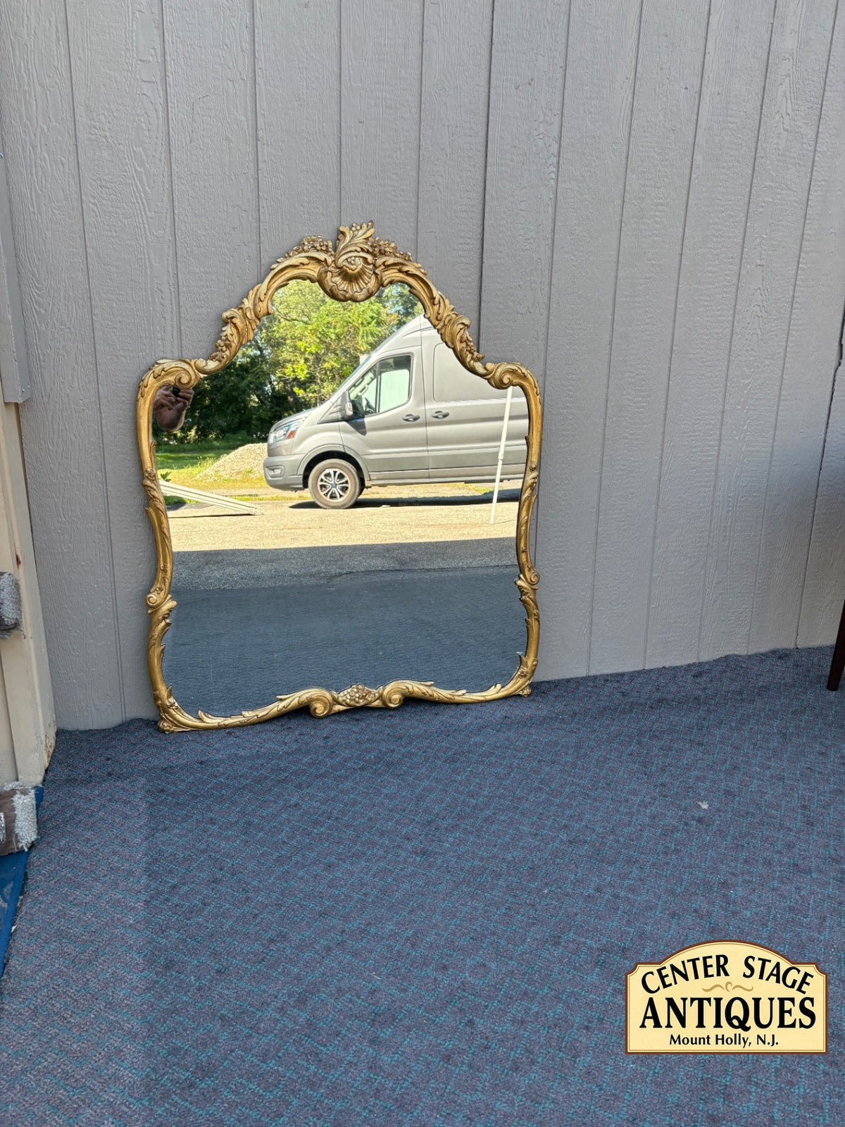 68139 Ornate French Rococo Style Gold Gilt Wall Mirror