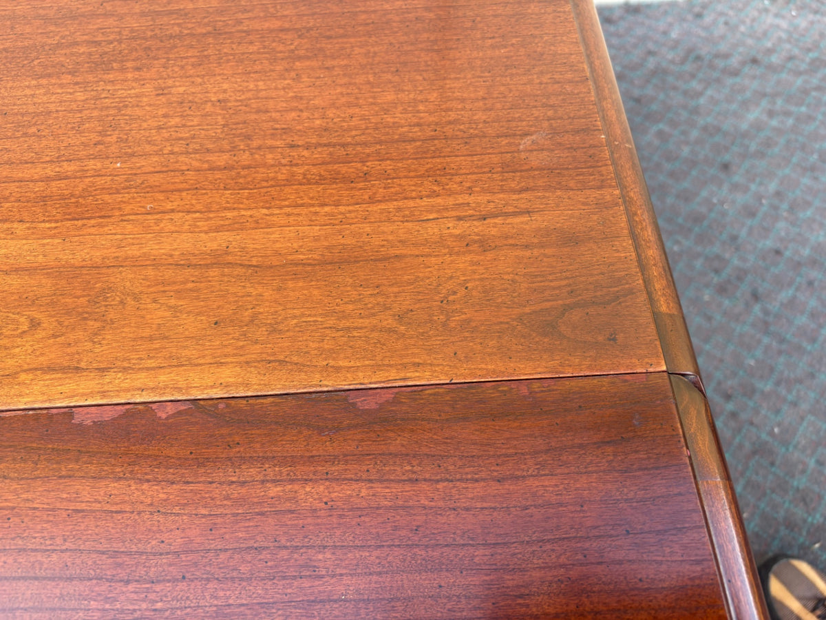 Cherry Drop Leaf Dining Table with Turned Legs, Vintage Style
