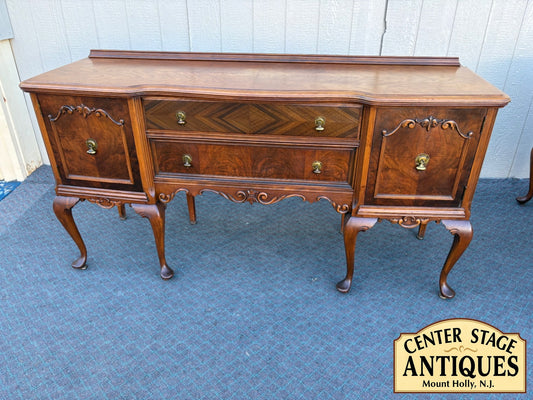 68228  Vintage Queen Anne Walnut Buffet by Peck and Hills