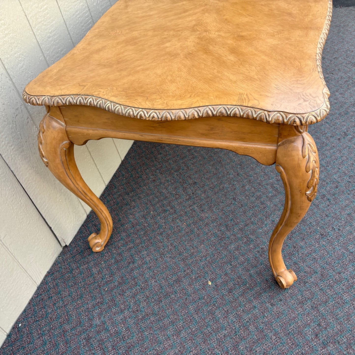 67857 Elegant French Provincial Writing Desk with Carved Details