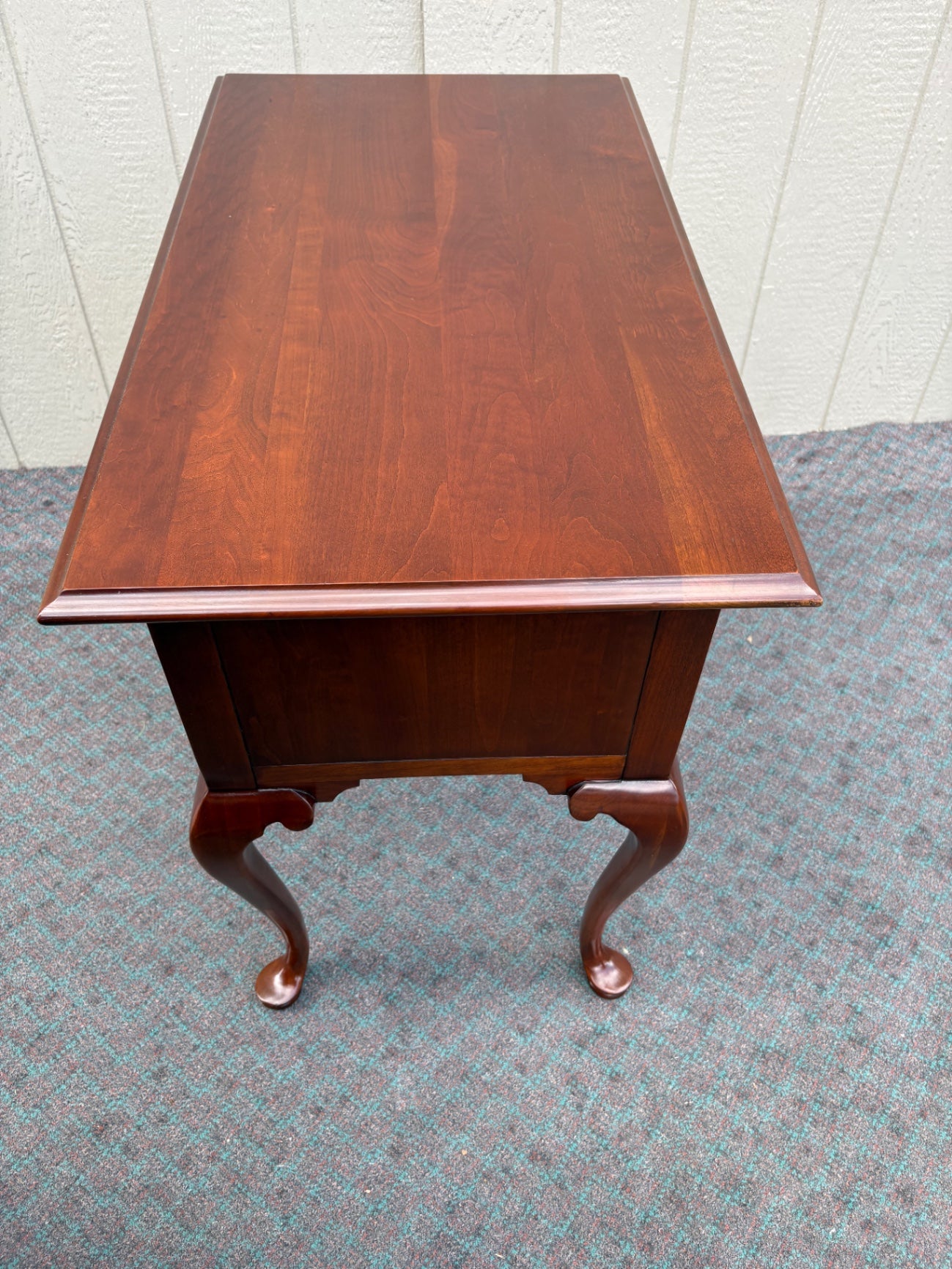 68096 Councill Queen Anne Style Mahogany Lowboy with Brass Hardware