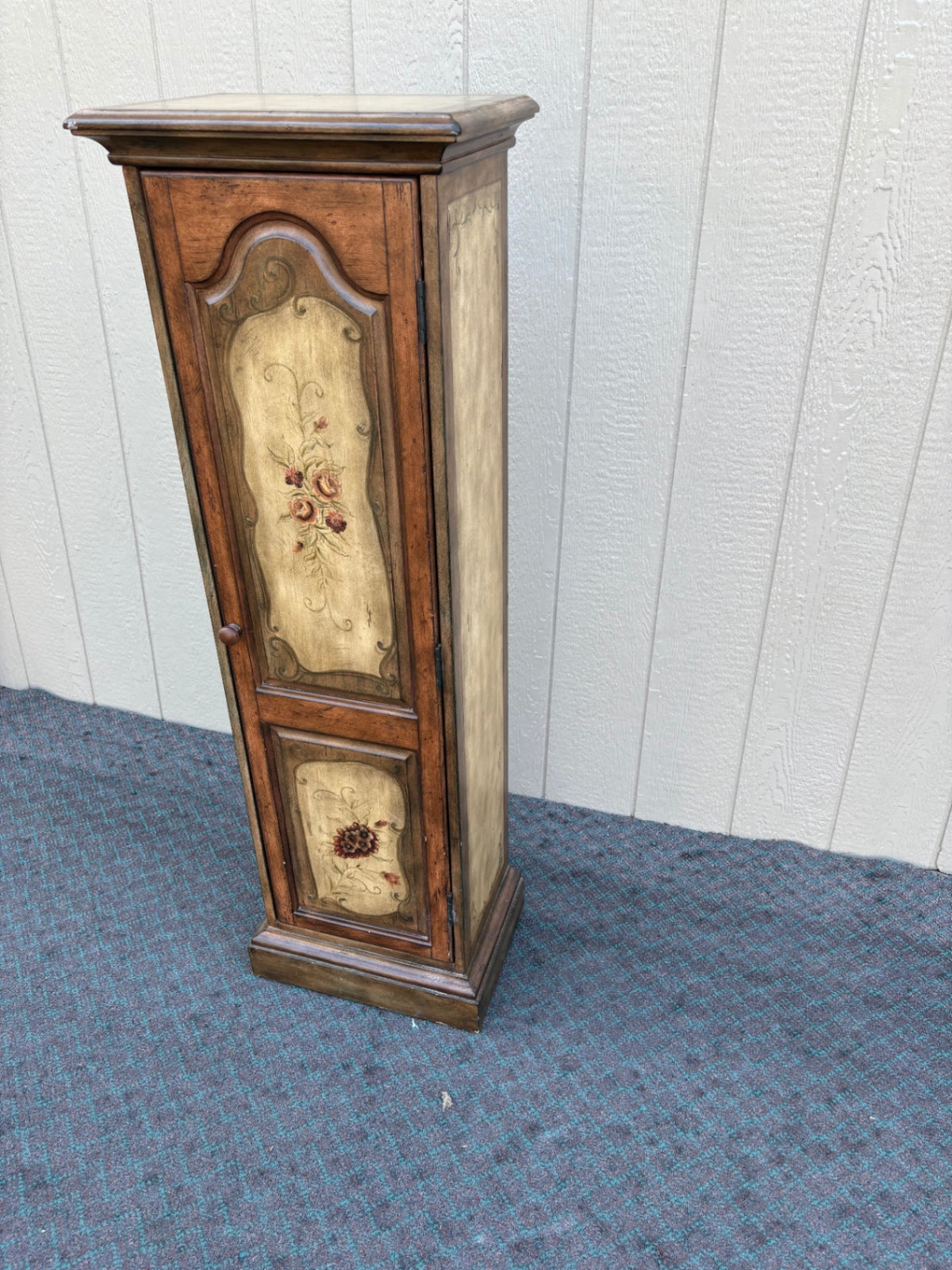 68130  Hooker Seven Seas Hand-Painted CD Cabinet with Floral Motif