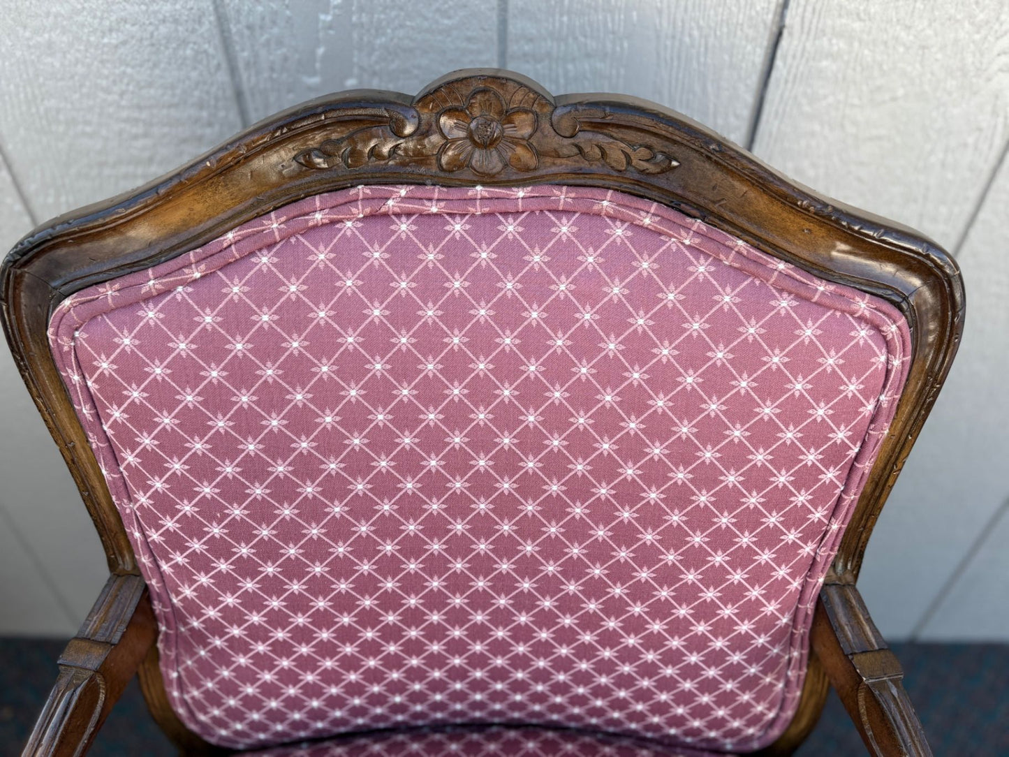 67423 Pair of French Louis XV Style Carved Wood Armchairs