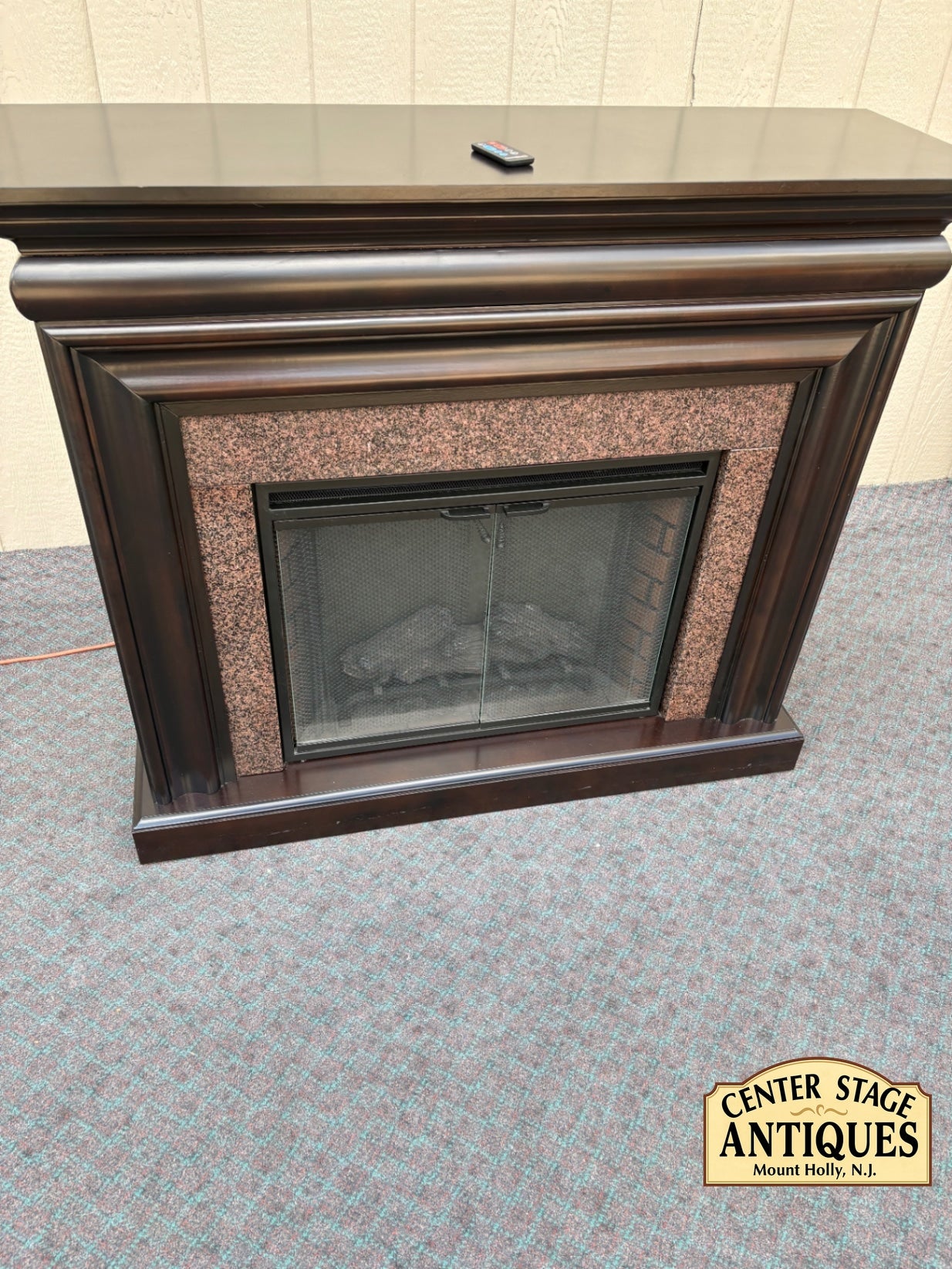 ClassicFlame Electric Fireplace with Remote Control, Dark Finish