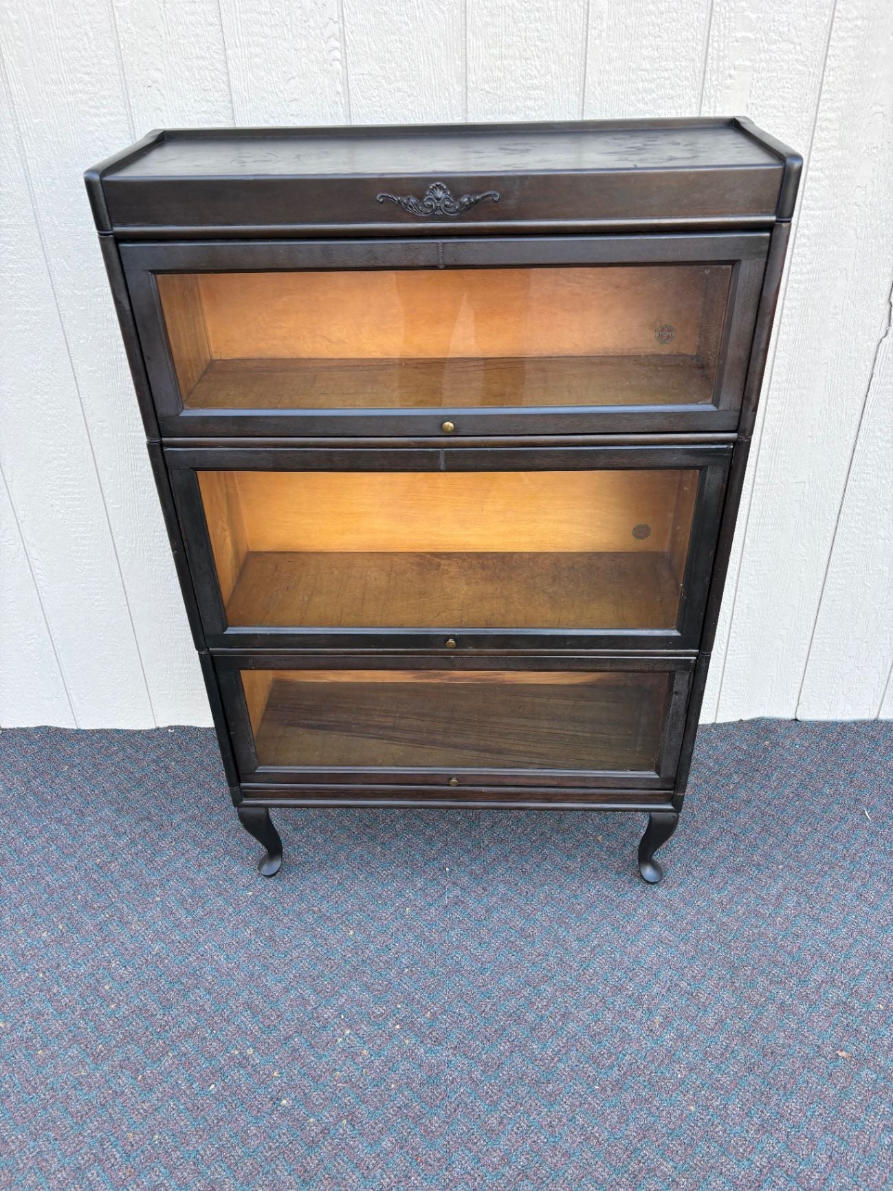 67596  Queen Anne Style Stacking Barrister Bookcase by Udell