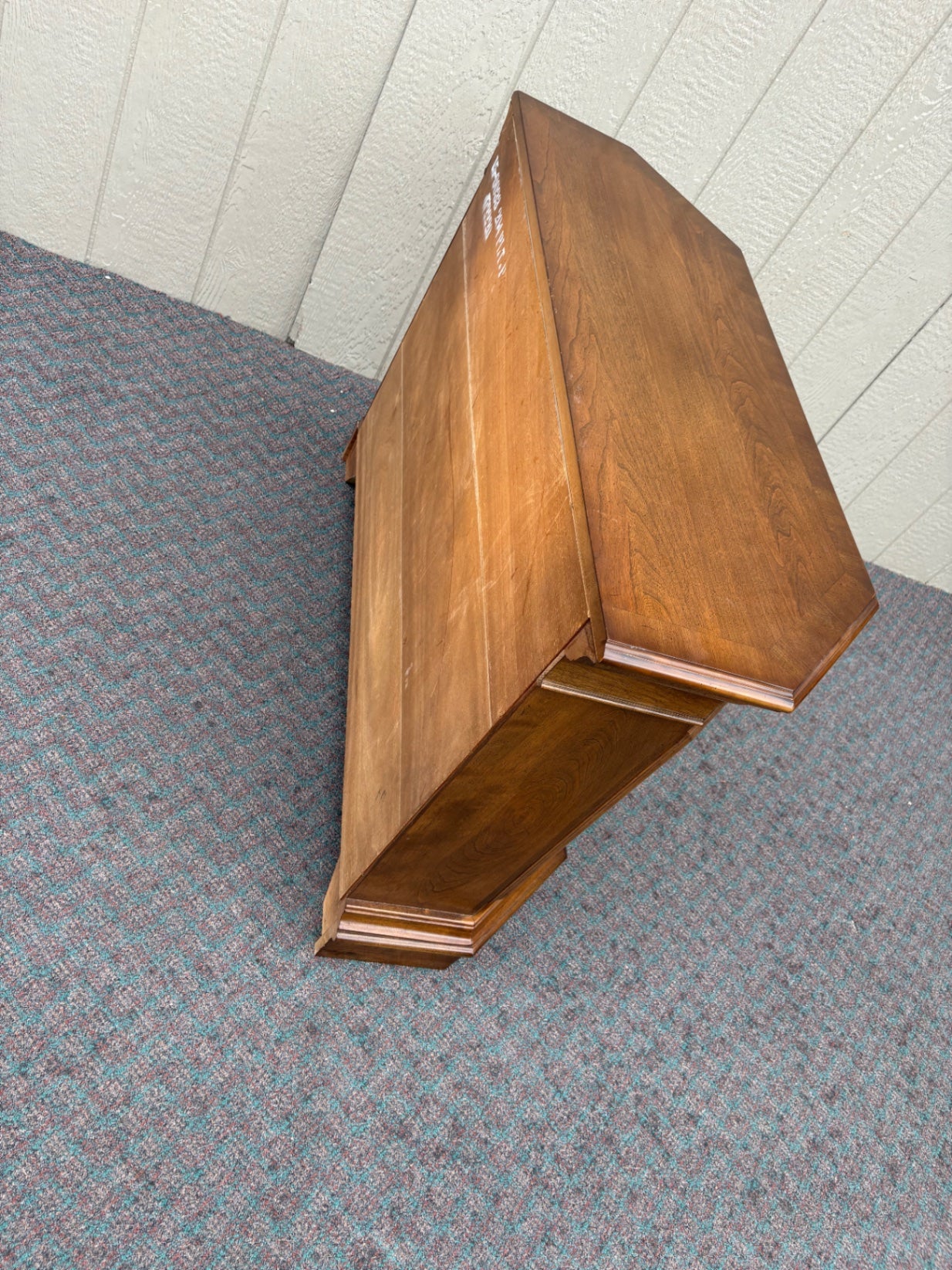 67869 Elegant Cherry Wood Console Cabinet with Paneled Doors