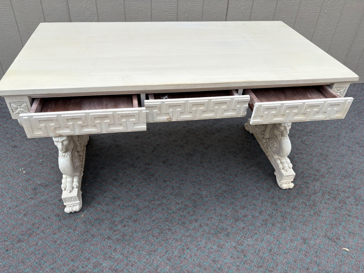 68082  Victorian Gryphon Table with Intricate Carved Details