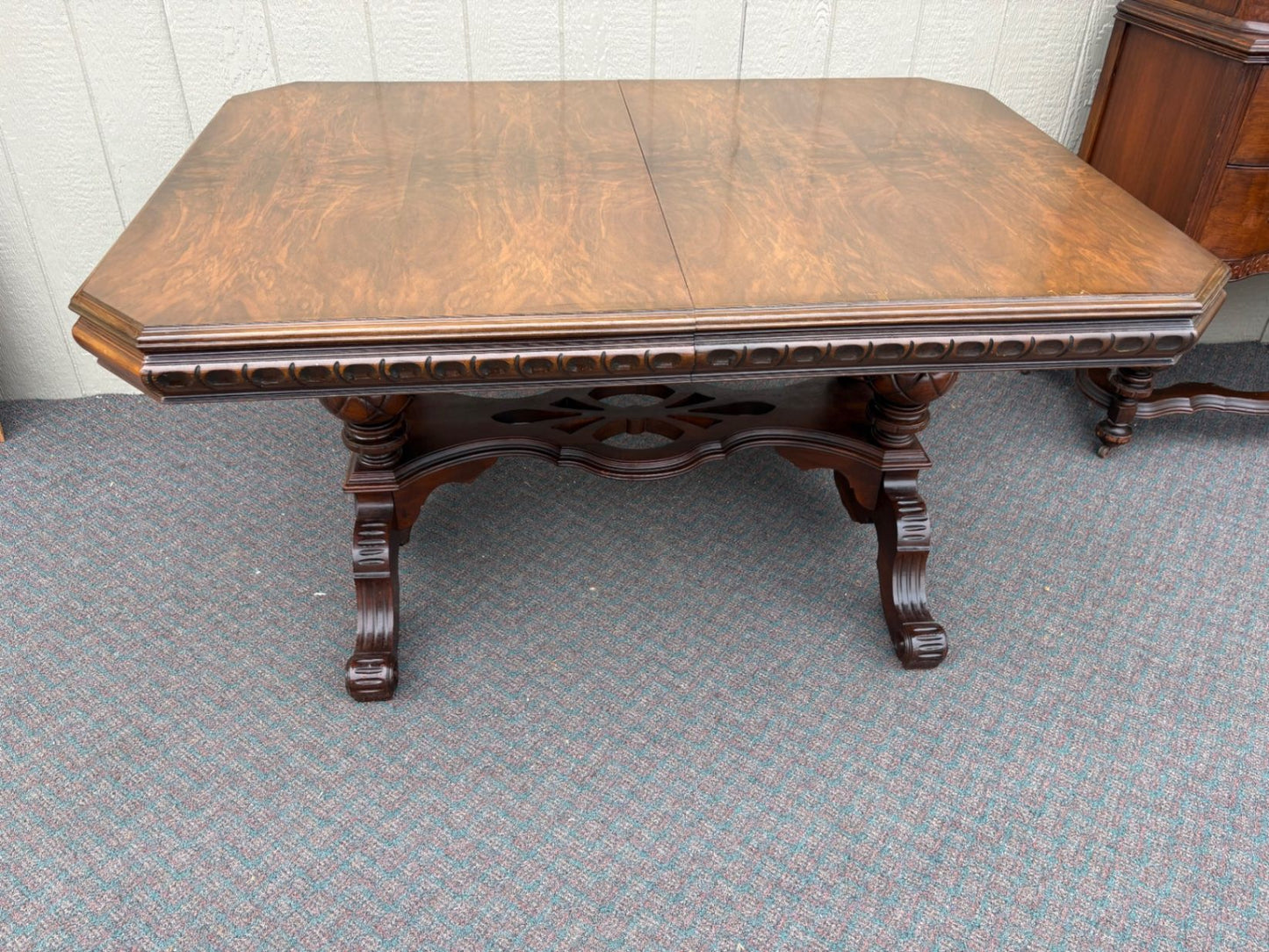 67512  1930s Hanover Cabinet Co. Dining Set with Hutch and Chairs