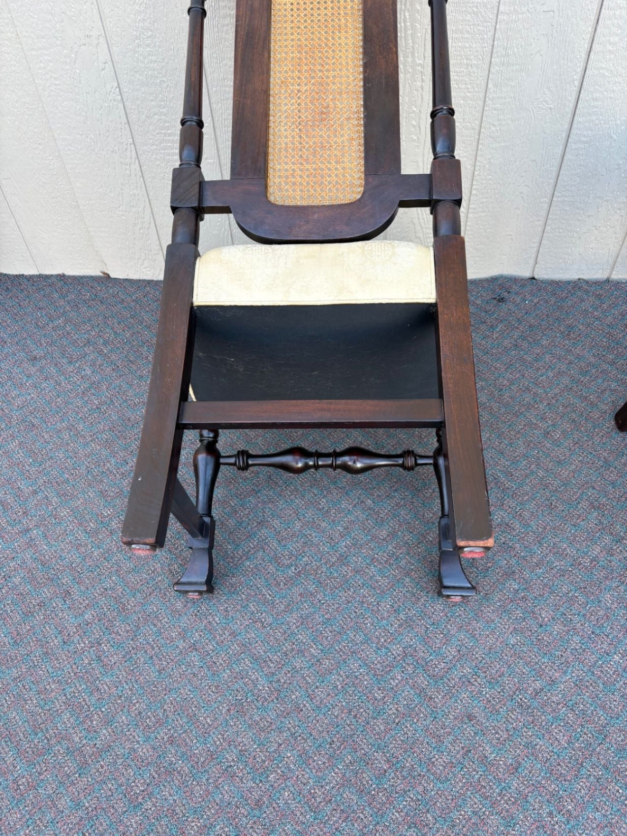 67620 Pair of Jacobean Revival Tall Back Chairs with Cane Inserts
