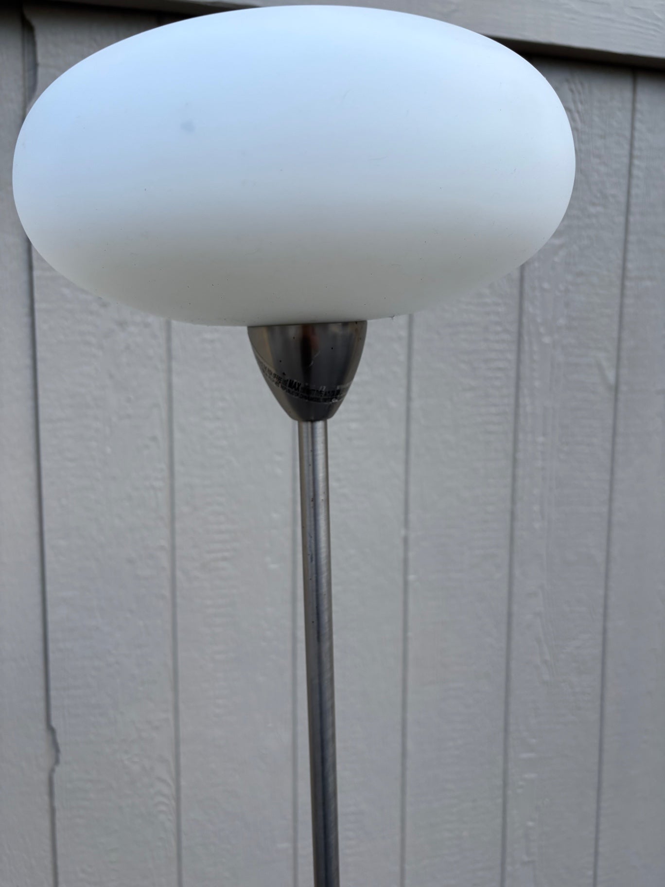 68045  Contemporary Mushroom Floor Lamp with Frosted Glass Shade