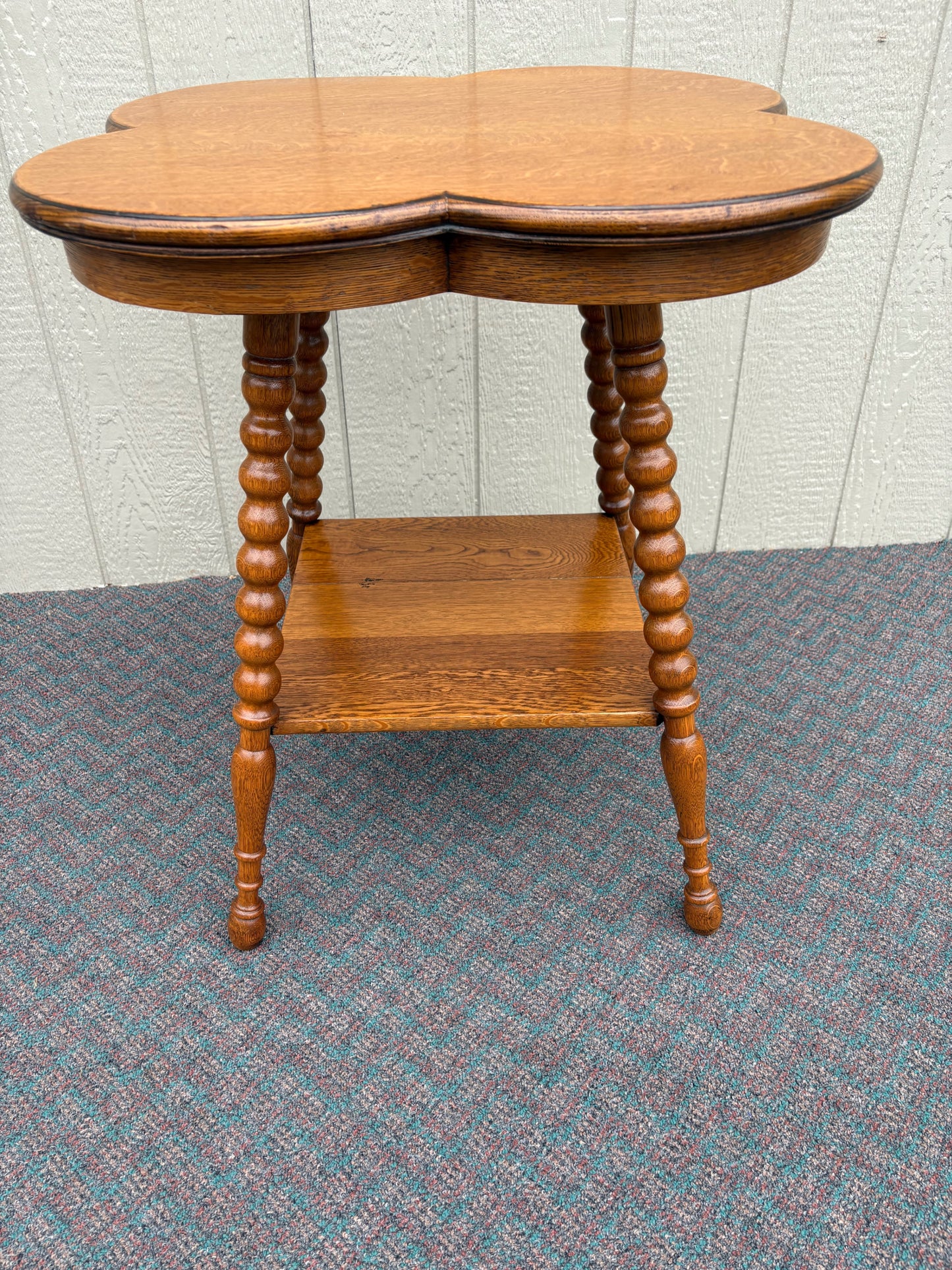 Antique Victorian Corner Etagere Shelf with Faux Bamboo Finish