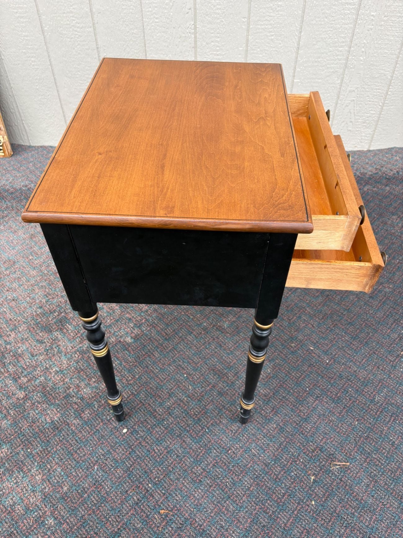 67484  Hitchcock Style Nightstand with Hand-Painted Details