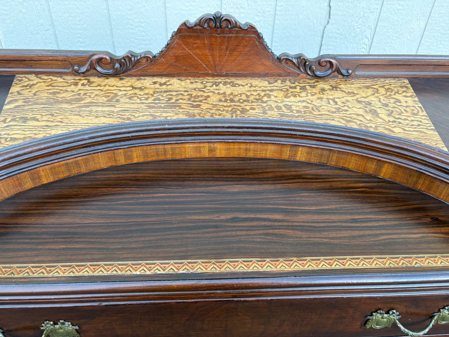 67513  Antique Victorian Sideboard Buffet with Ornate Carved Mahogany