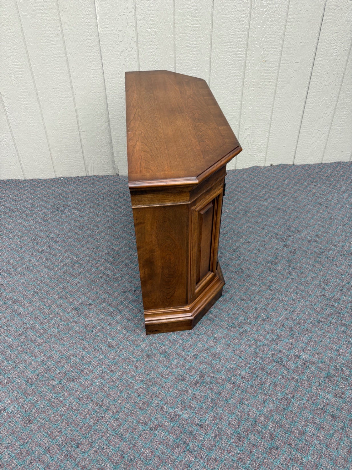 67869 Elegant Cherry Wood Console Cabinet with Paneled Doors