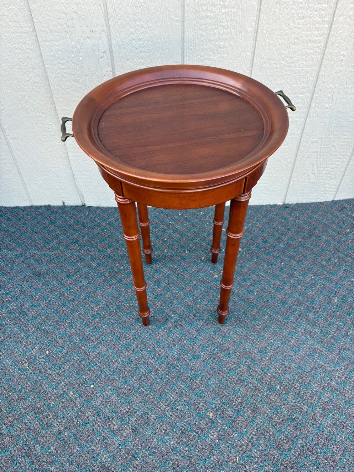 67558 Bombay Style Tray Top Side Table with Removable Top