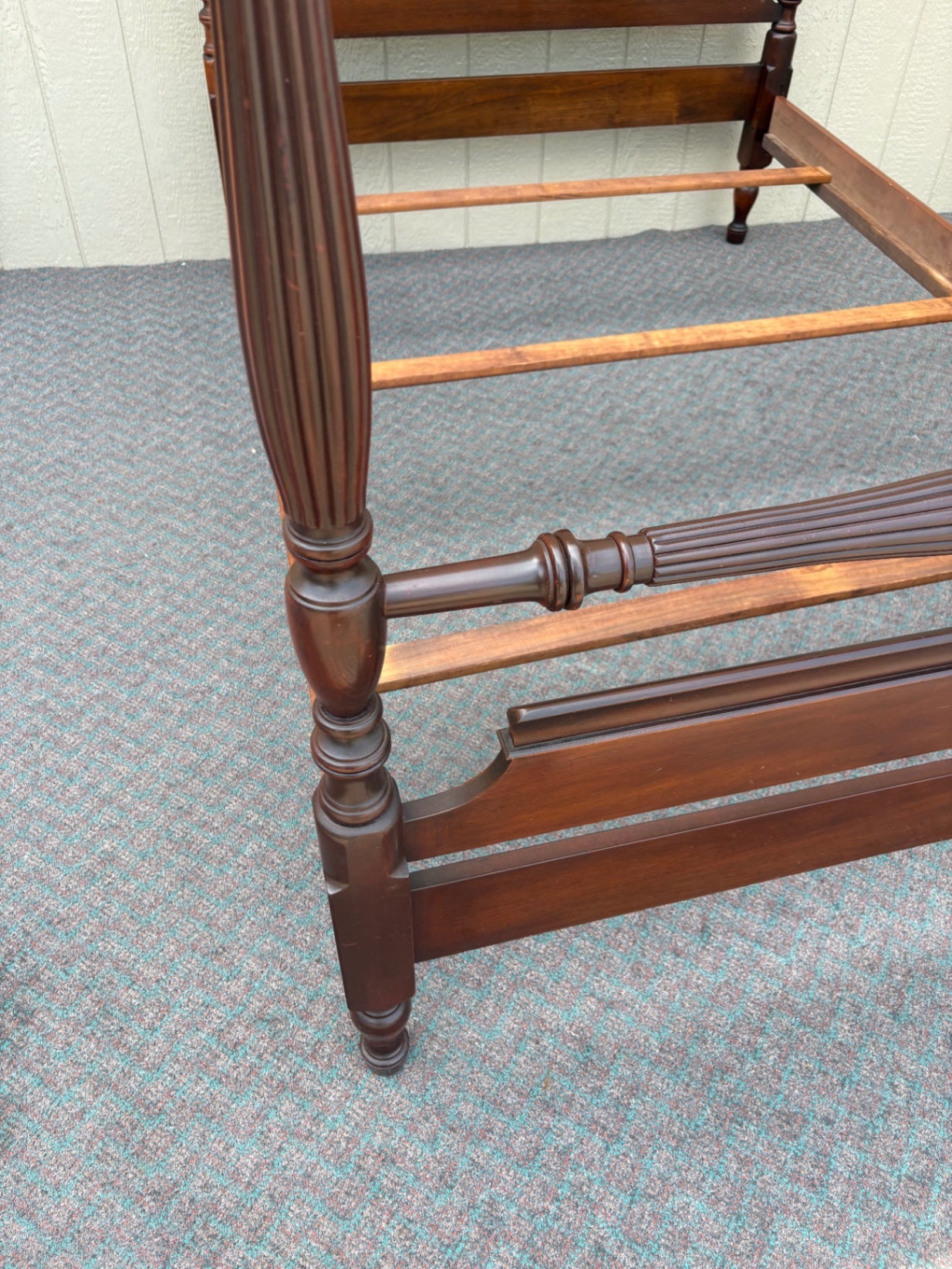 J.B. Van Sciver Full Size Mahogany Poster Bed Frame