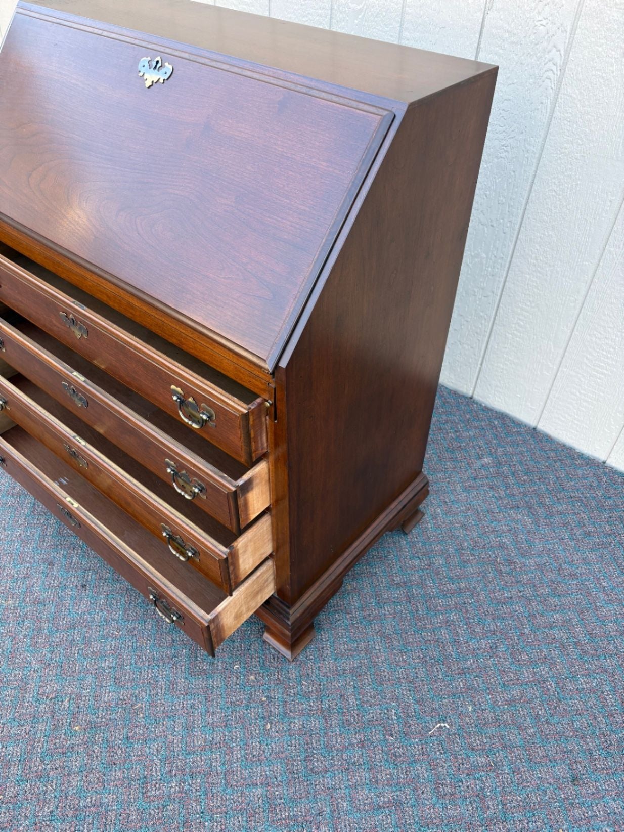 67632 Mahogany Governor Winthrop Style Secretary Desk with Drawers