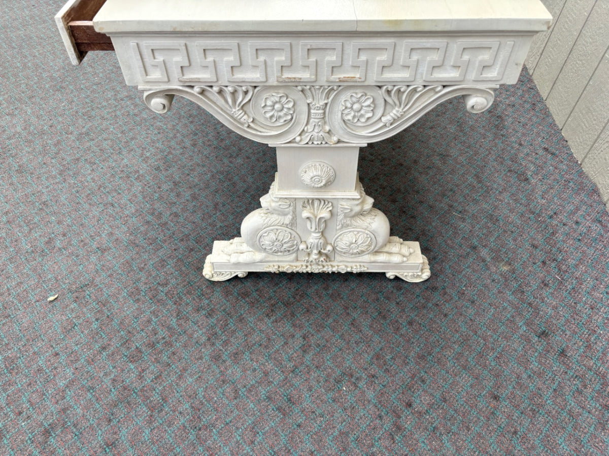 68082  Victorian Gryphon Table with Intricate Carved Details