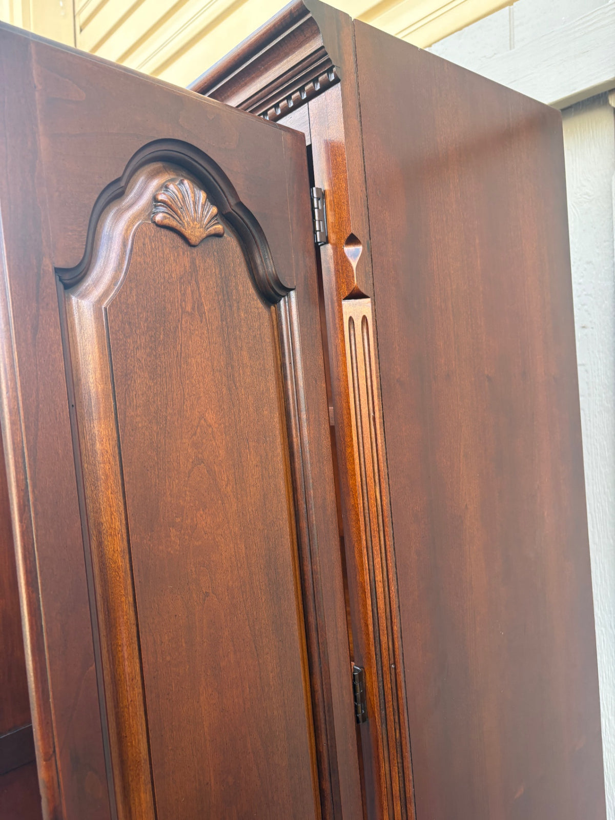 68215 Pair of Lexington Traditional Cherry Wood Bookcase Cabinets