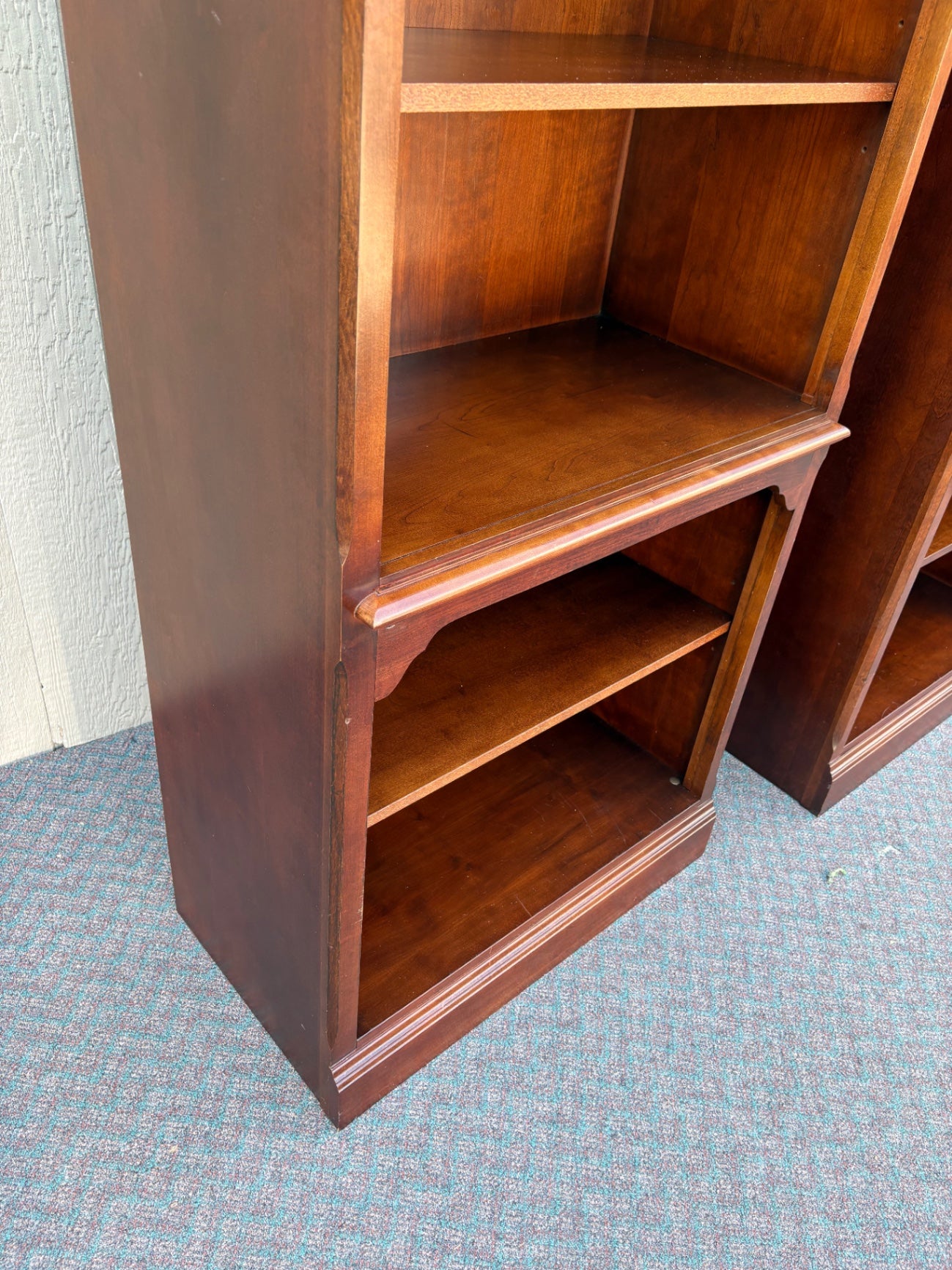 67836 Pair of Traditional Mahogany Bookcases with Dentil Molding