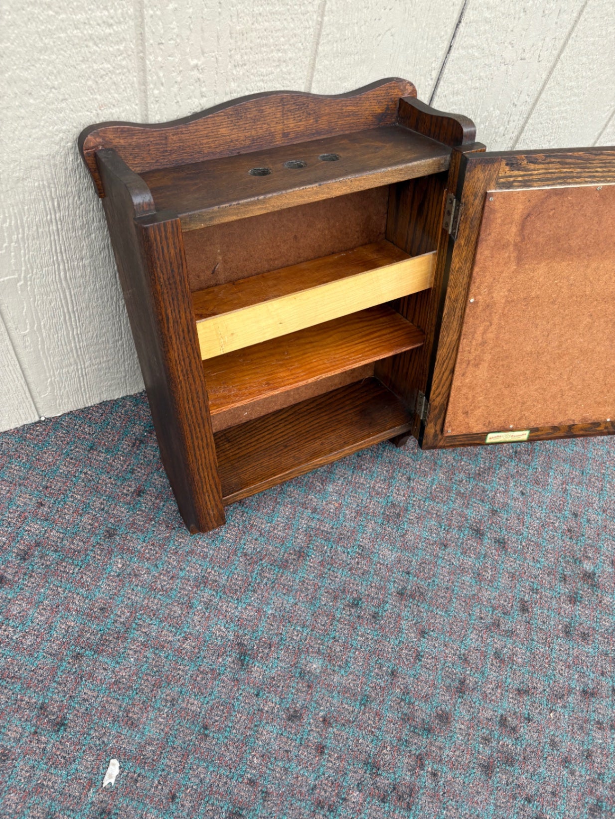 68116  Vintage Oak Medicine Wall Cabinet with Mirror by Donnelly