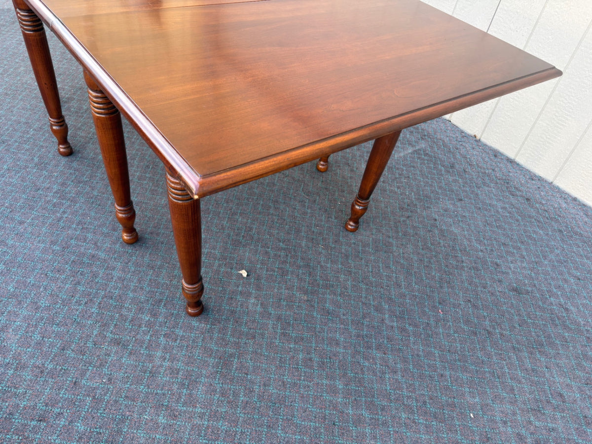 Cherry Drop Leaf Dining Table with Turned Legs, Vintage Style